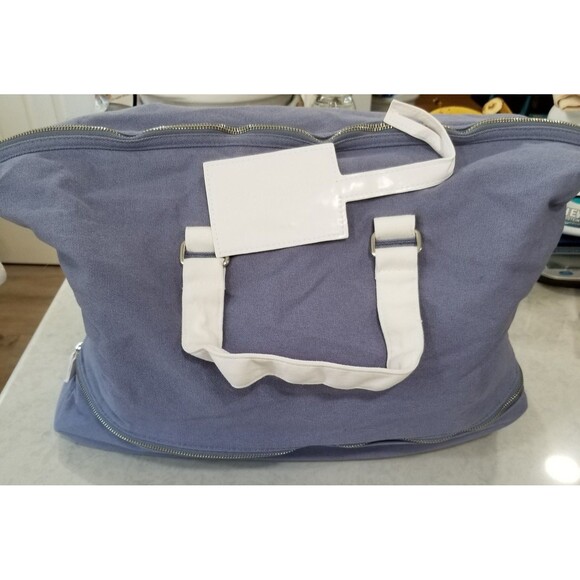 Dolce and Gabbana Light Blue Canvas Tote Bag Weekender Bag Large new unused - Picture 1 of 11